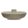 Stoneware Dish With Toothpick/Candle Holder - DIGS