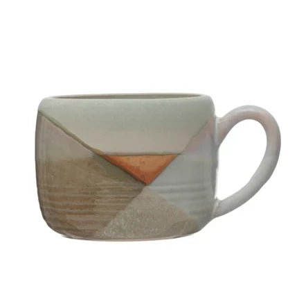 Stoneware Mugs with Geometric Design - DIGS