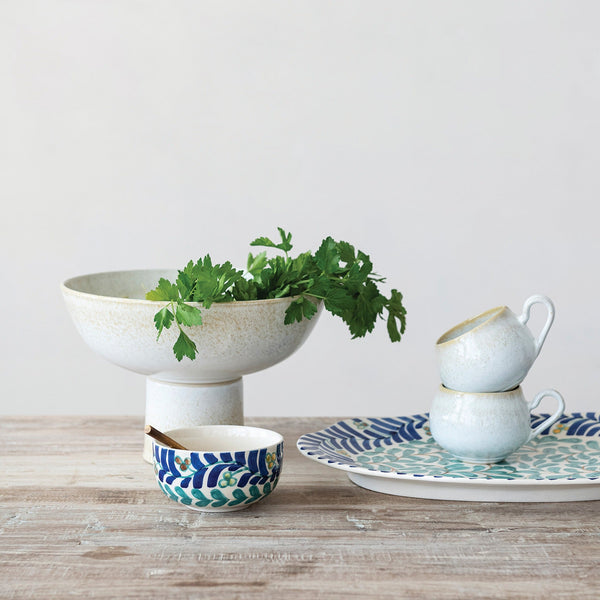 Stoneware Pedestal Bowl - DIGS