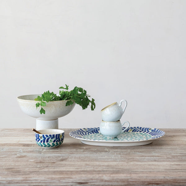 Stoneware Pedestal Bowl - DIGS