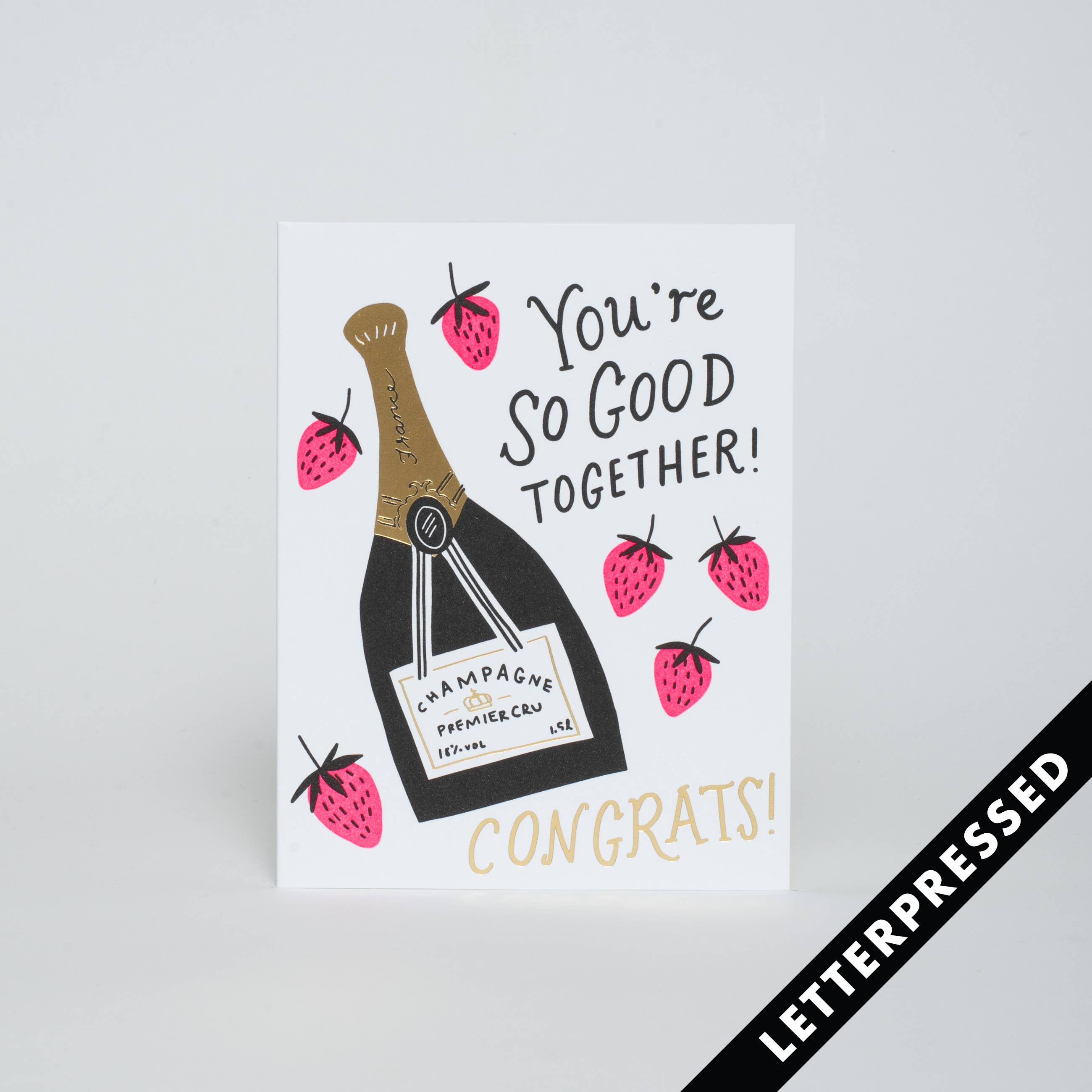 Strawberries & Champagne Engagement/Wedding Card - DIGS