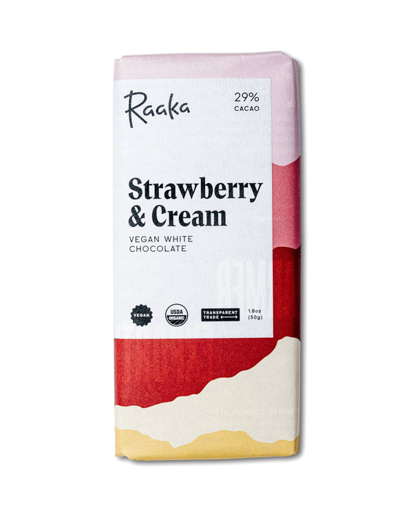 Strawberry & Cream White Chocolate Bar - DIGS