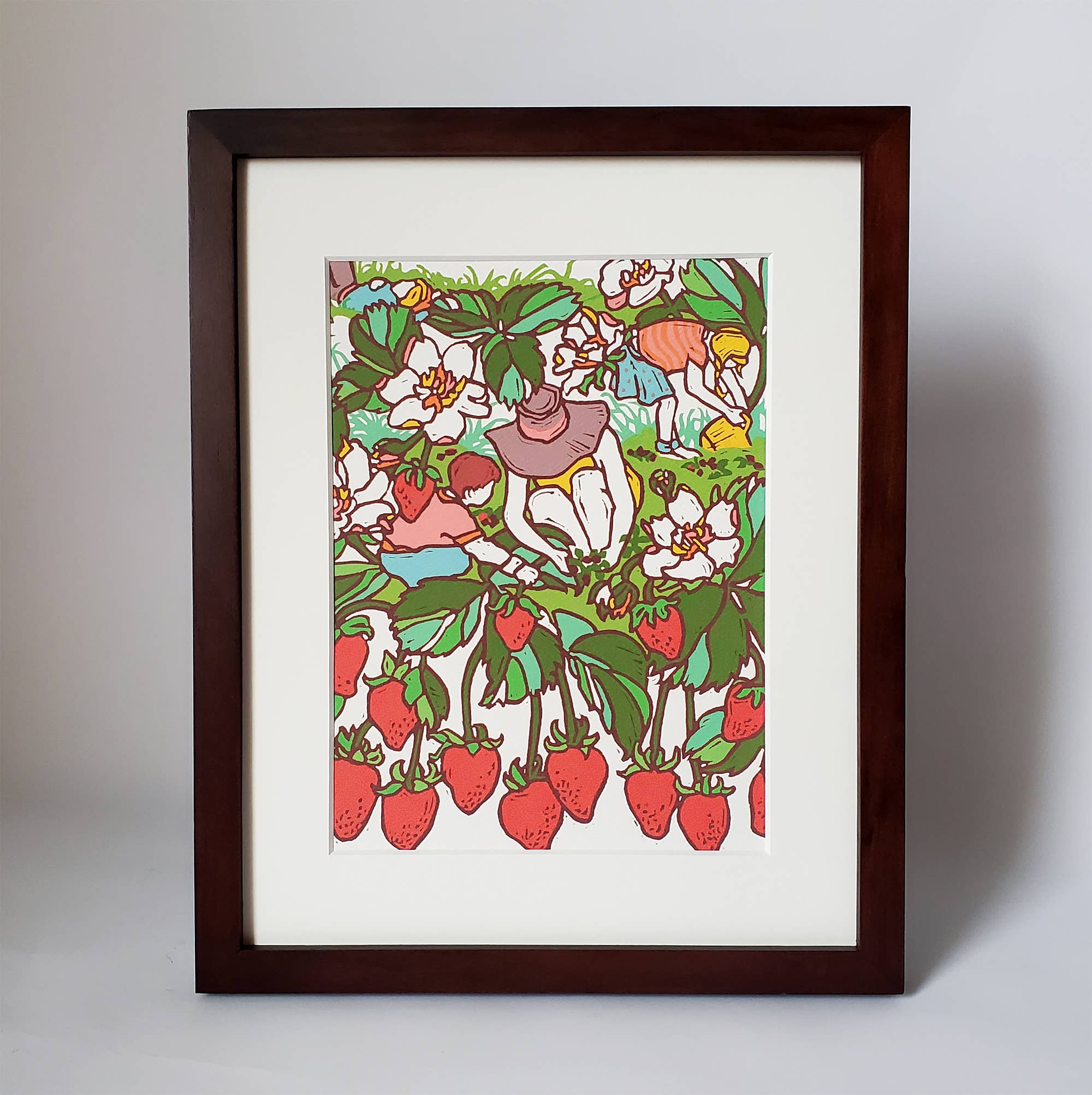 Strawberry Fields Matted Art Print - DIGS