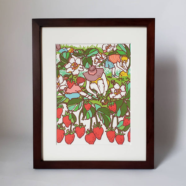 Strawberry Fields Matted Art Print - DIGS