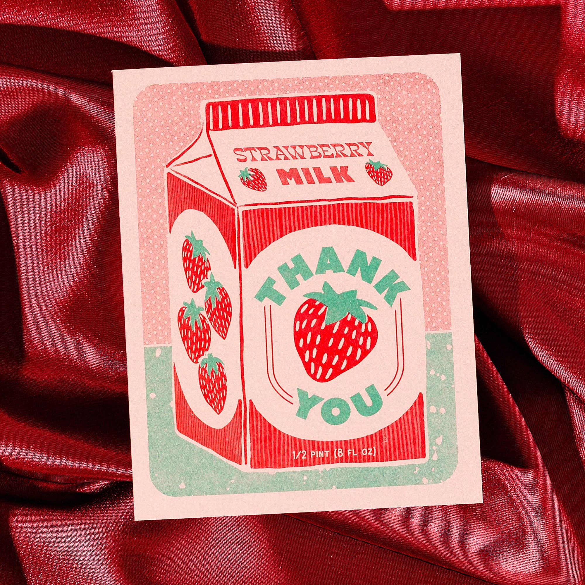 Strawberry Milk Thank You Card - DIGS
