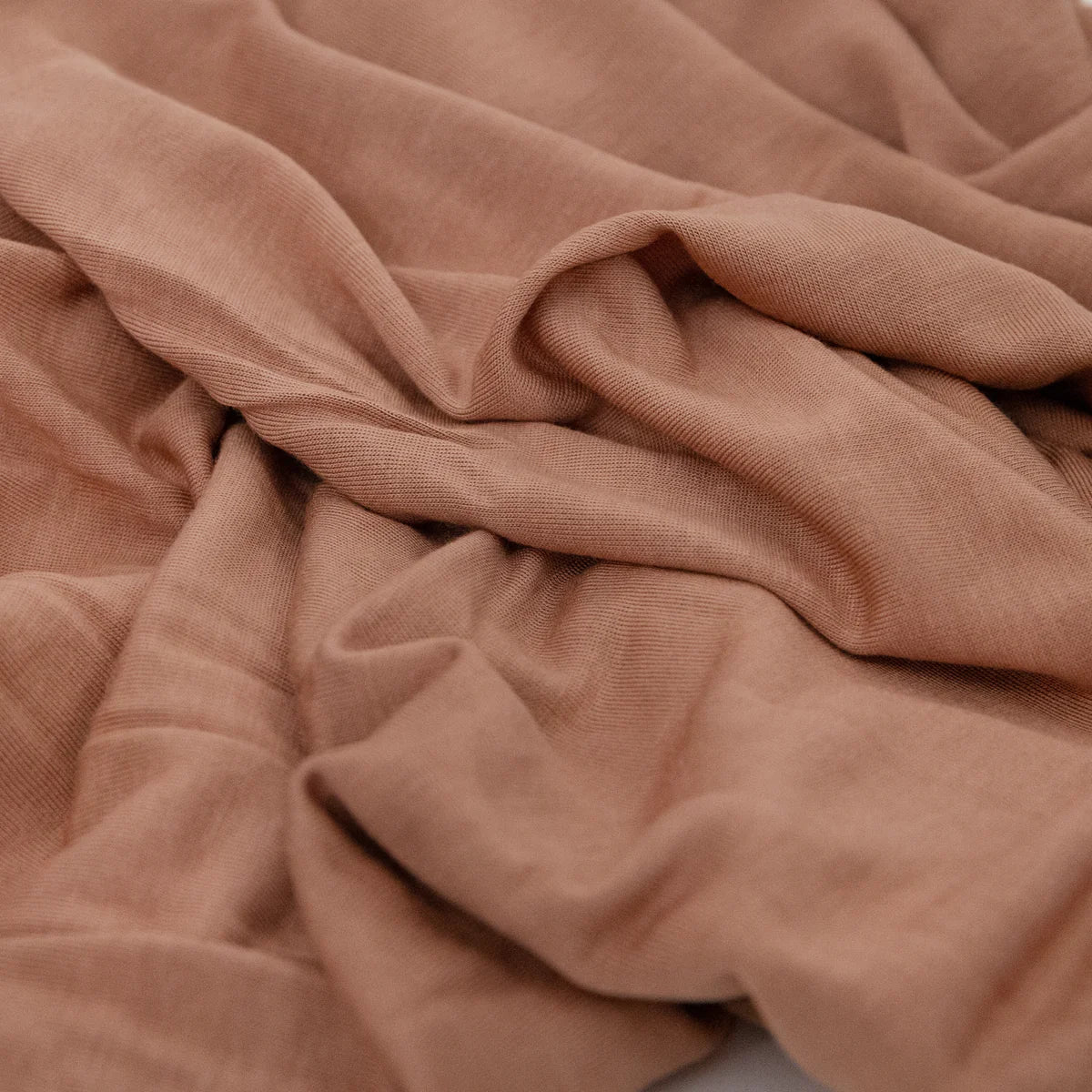 Stretch Knit Swaddle 2 Pack: Pressed Petal + Terracotta - DIGS