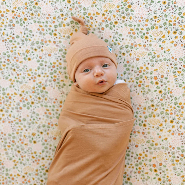 Stretch Knit Swaddle 2 Pack: Pressed Petal + Terracotta - DIGS