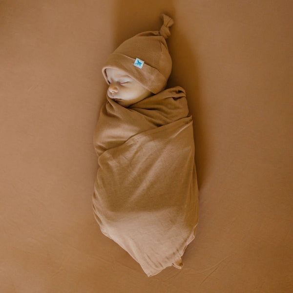 Stretch Knit Swaddle 2 Pack: Pressed Petal + Terracotta - DIGS