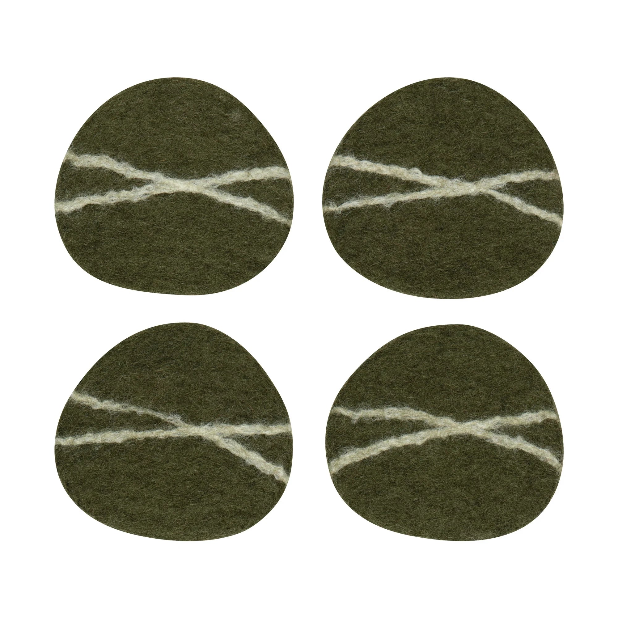 Striato Felted Wool Coasters Set - DIGS