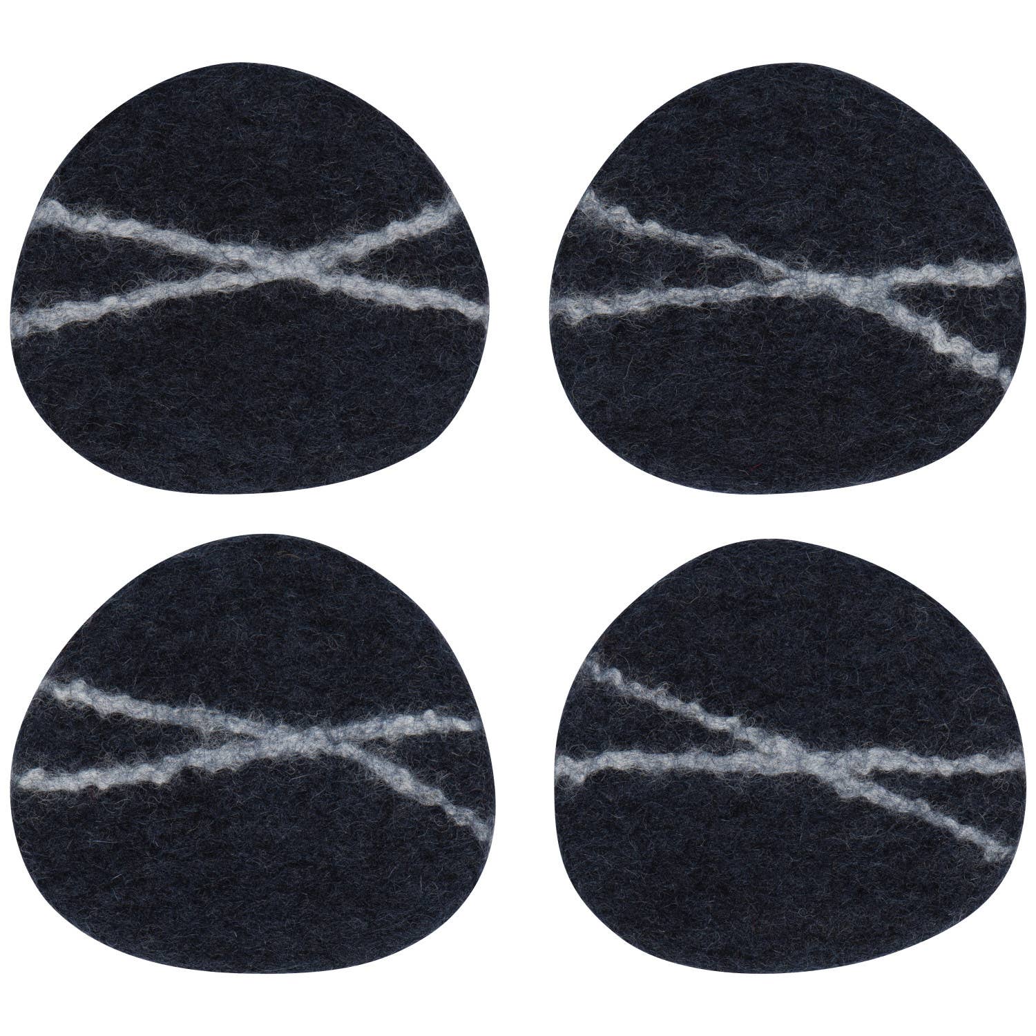 Striato Felted Wool Coasters Set - DIGS