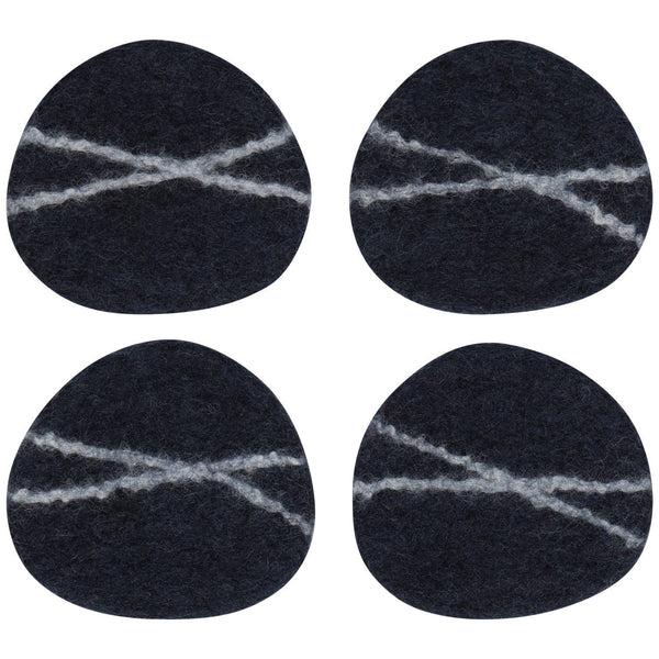 Striato Felted Wool Coasters Set - DIGS