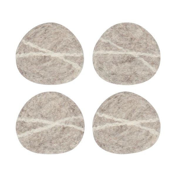 Striato Felted Wool Coasters Set - DIGS