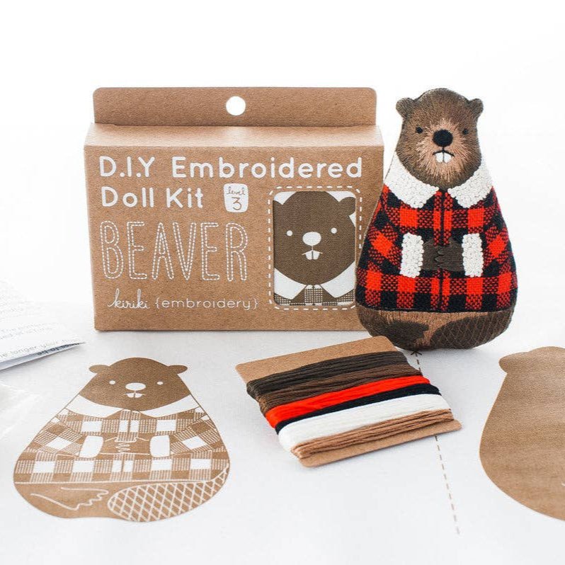 Stuffed Beaver Embroidery Kit - DIGS