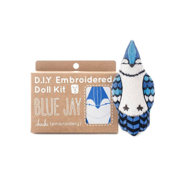 Stuffed Blue Jay Embroidery Kit - DIGS