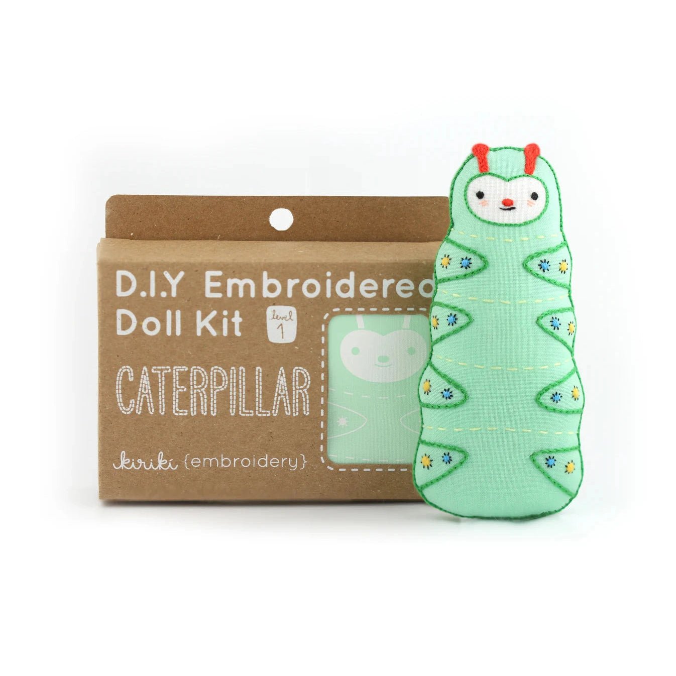 Stuffed Caterpillar Embroidery Kit - DIGS