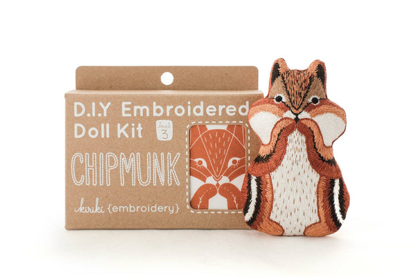 Stuffed Chipmunk Embroidery Kit - DIGS