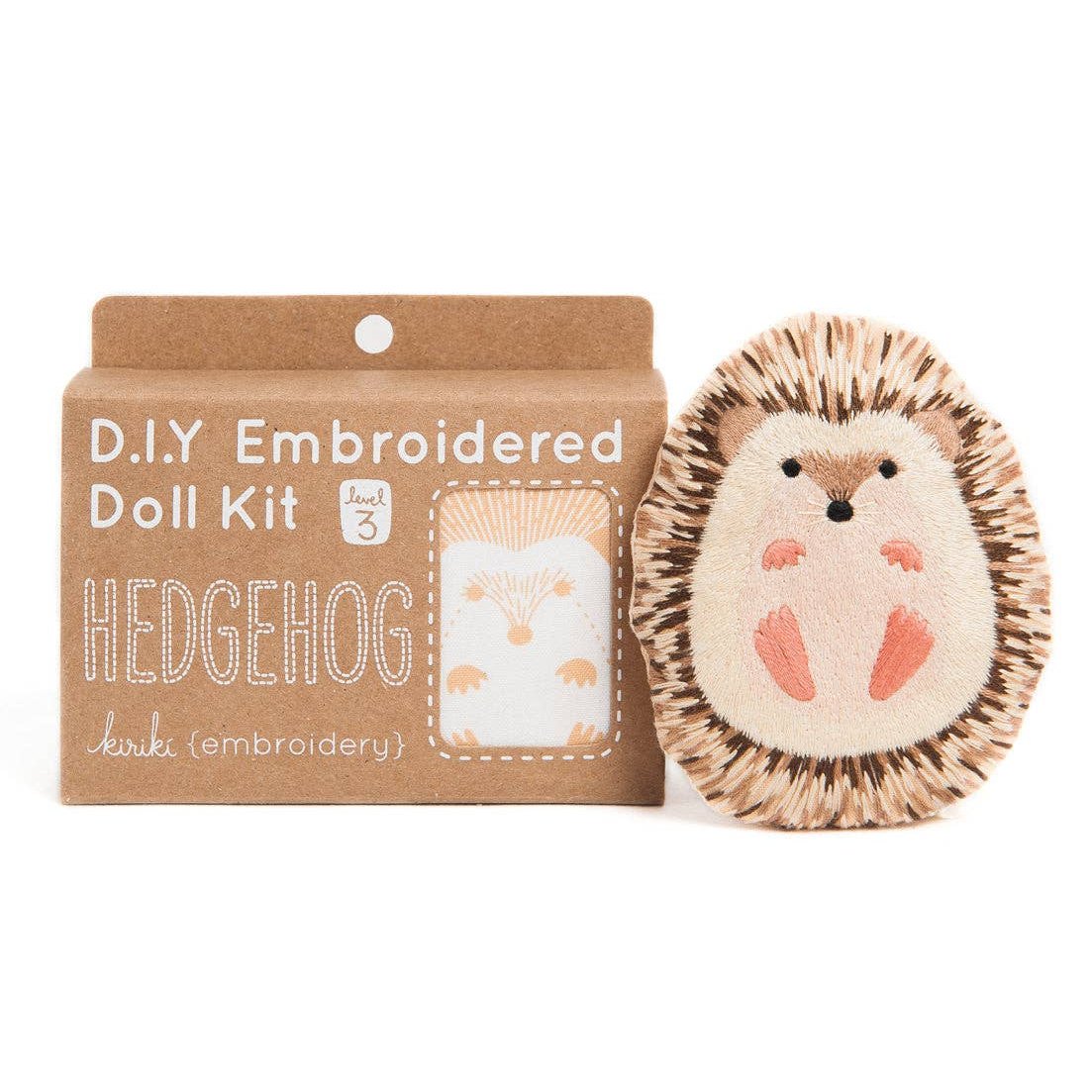 Stuffed Hedgehog Embroidery Kit - DIGS