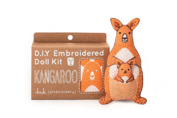 Stuffed Kangaroo Embroidery Kit - DIGS