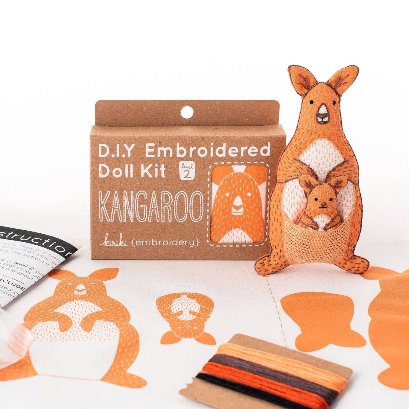 Stuffed Kangaroo Embroidery Kit - DIGS