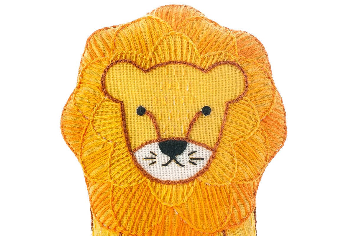 Stuffed Lion Embroidery Kit - DIGS
