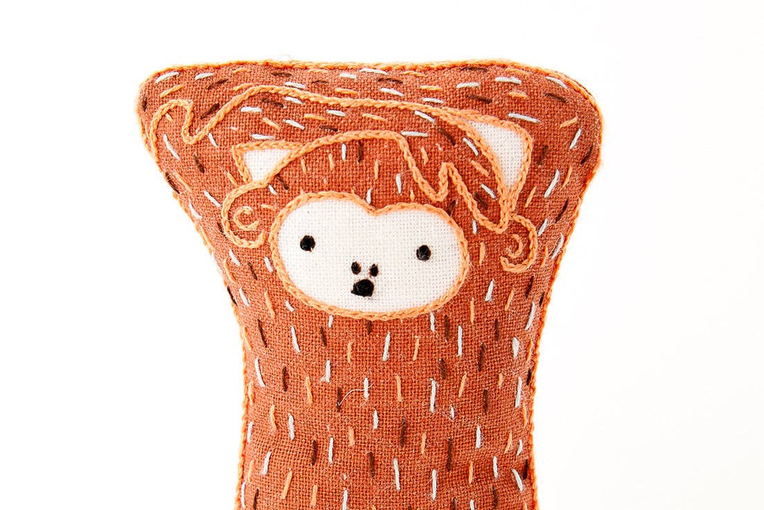 Stuffed Monkey Embroidery Kit - DIGS