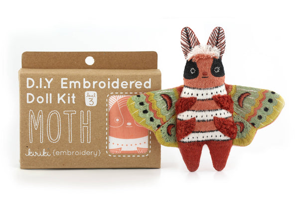 Stuffed Moth Embroidery Kit - DIGS