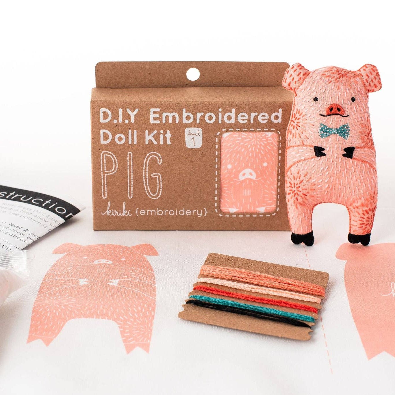 Stuffed Pig Embroidery Kit - DIGS