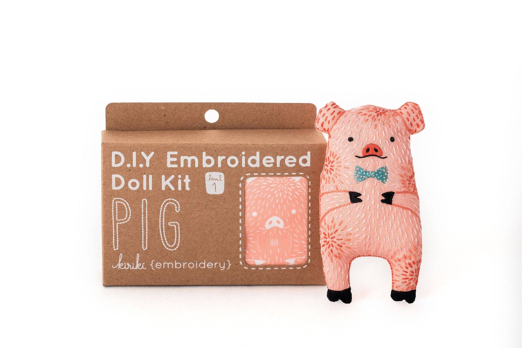 Stuffed Pig Embroidery Kit - DIGS