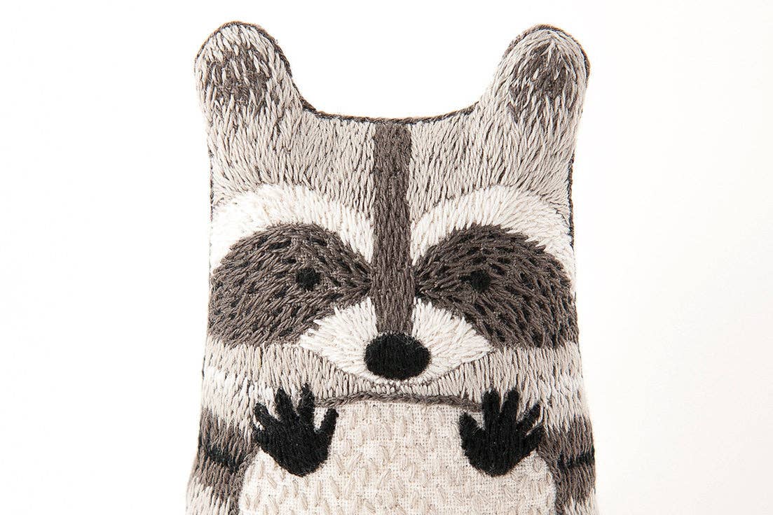 Stuffed Raccoon Embroidery Kit - DIGS