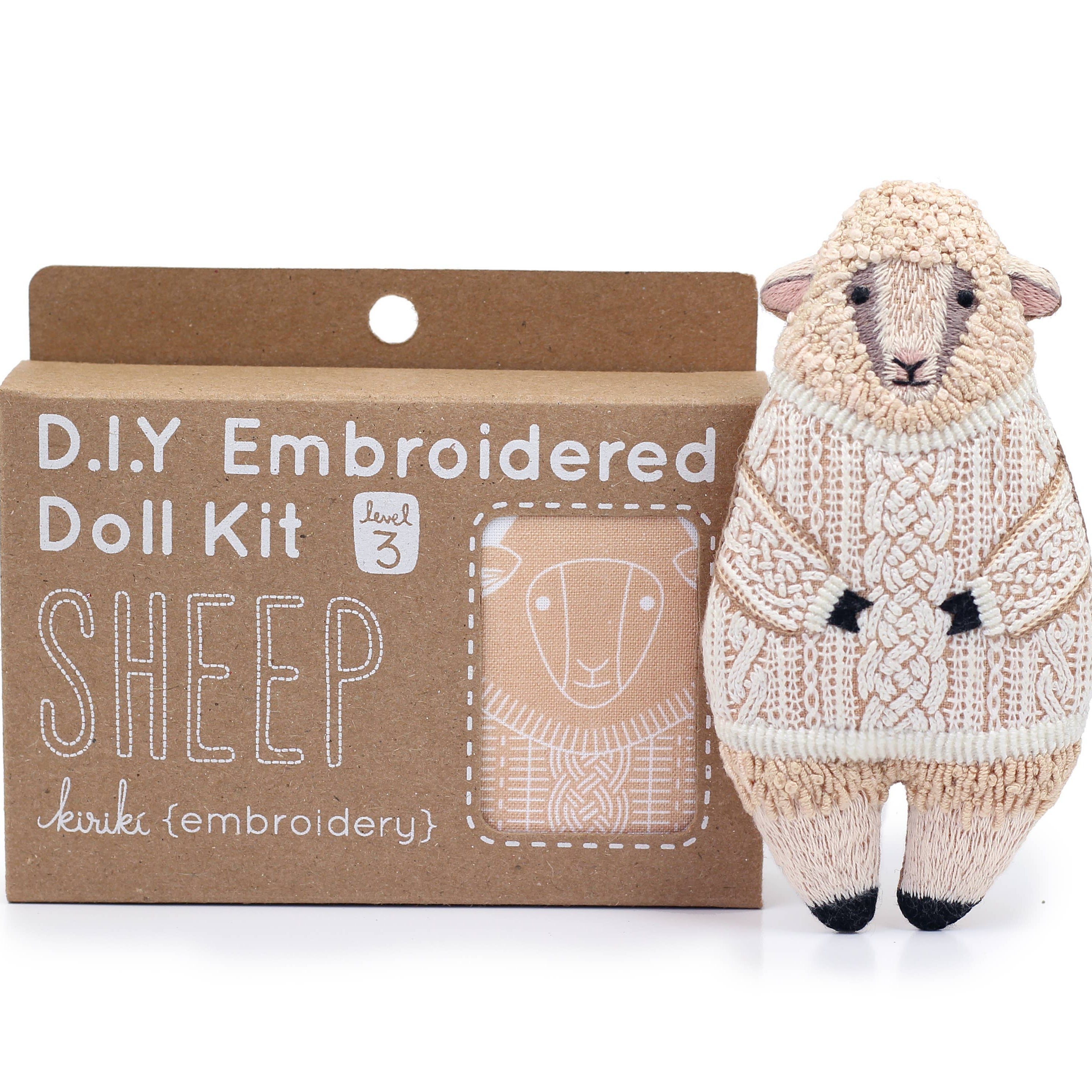Stuffed Sheep Embroidery Kit - DIGS