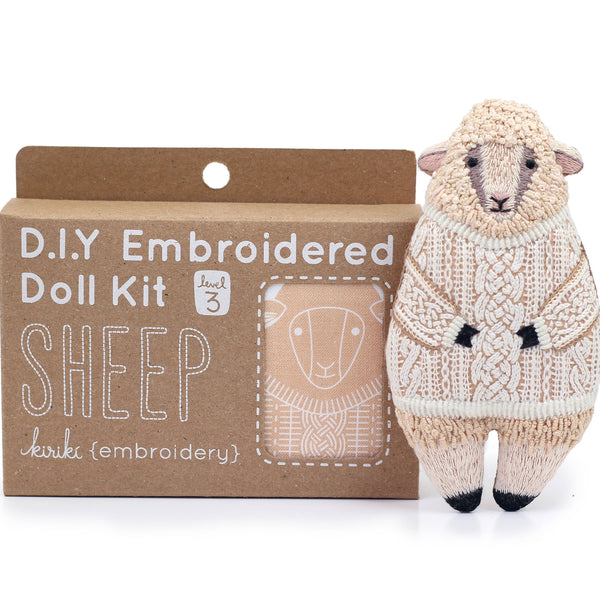 Stuffed Sheep Embroidery Kit - DIGS