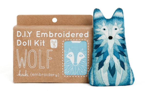 Stuffed Wolf Embroidery Kit - DIGS