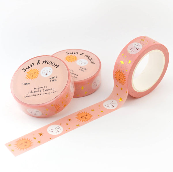 Sun & Moon Gold Foil Washi Tape - DIGS