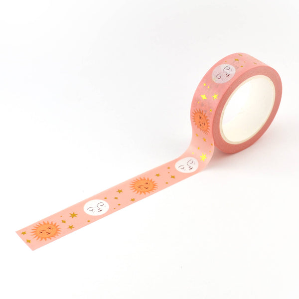 Sun & Moon Gold Foil Washi Tape - DIGS