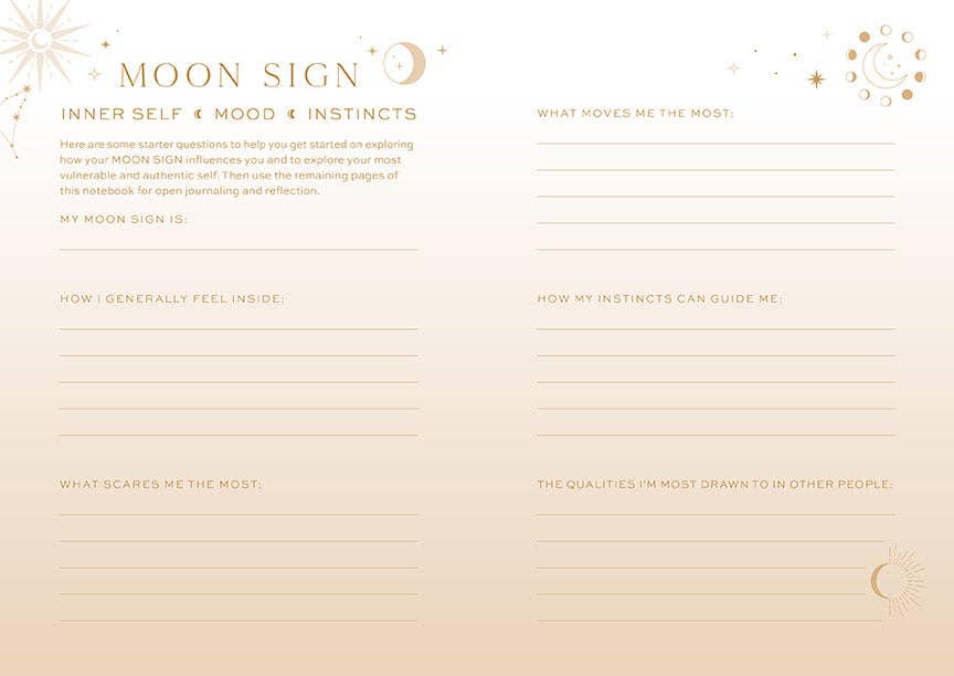 Sun Moon Rising Astrology Notebook Set - DIGS