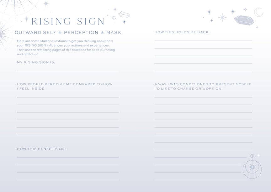 Sun Moon Rising Astrology Notebook Set - DIGS