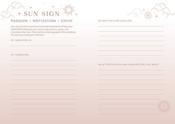 Sun Moon Rising Astrology Notebook Set - DIGS