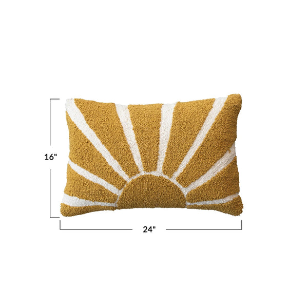 Sun Rays Punch Hook Lumbar Pillow - DIGS