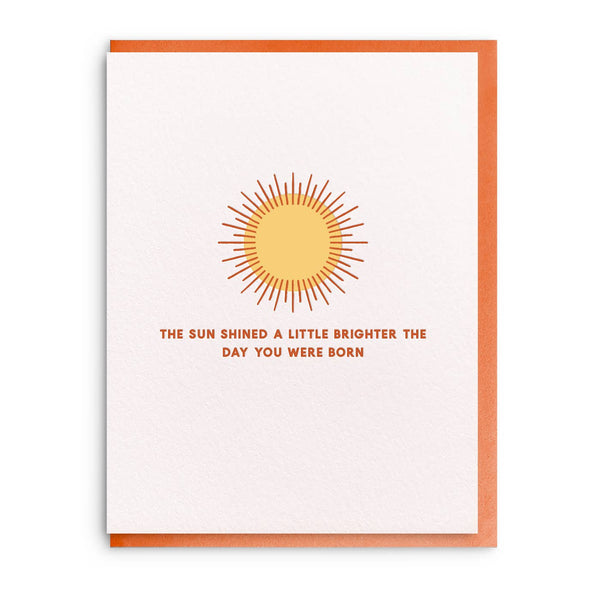 Sunshine Letterpress Birthday Card - DIGS