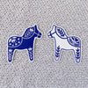Swedish Dala Horse Sticker - Red/Pink - DIGS