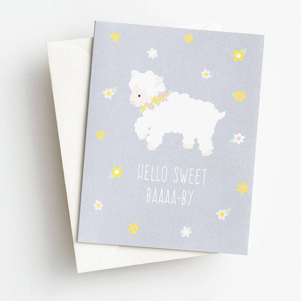 Sweet Baby Lamb Baby Card - DIGS