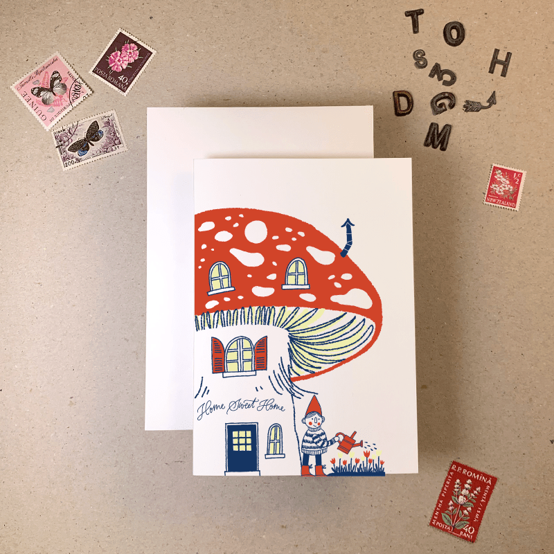 Sweet Gnome New Home Card - DIGS