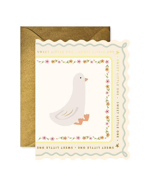 Sweet Little Goose Baby Card - DIGS