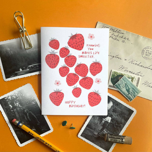 Sweeter Strawberry Birthday Card - DIGS