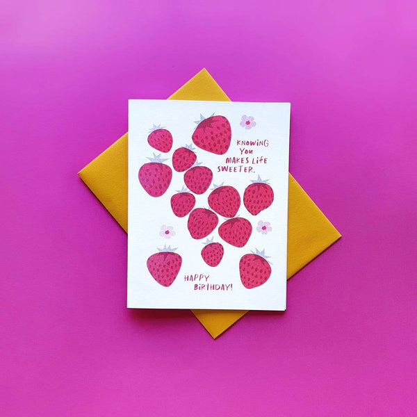 Sweeter Strawberry Birthday Card - DIGS