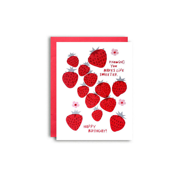 Sweeter Strawberry Birthday Card - DIGS