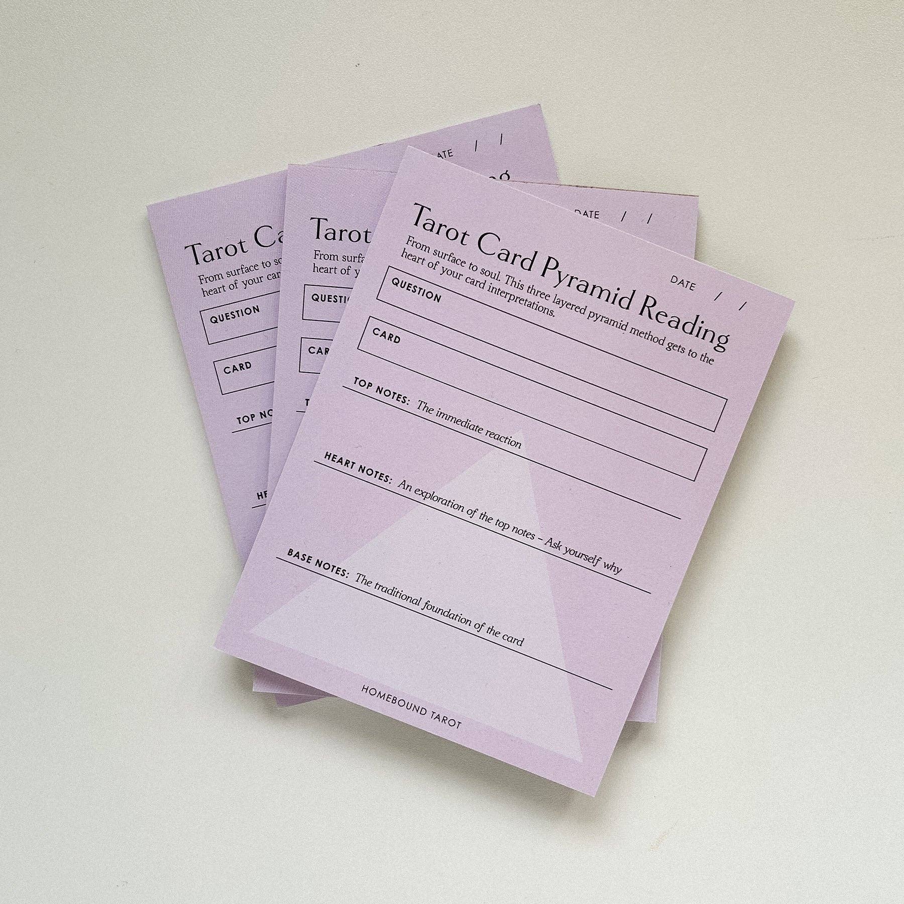 Tarot Reading Pad: Pyramid Reading - DIGS