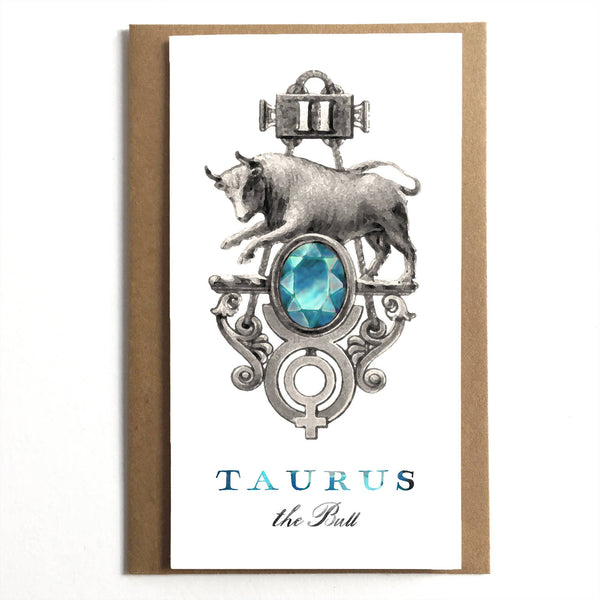 Taurus the Bull Zodiac Card - DIGS