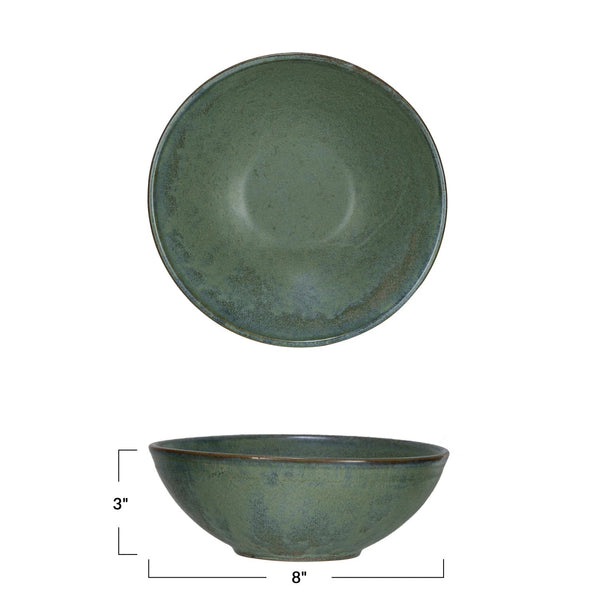 Teal Reactive Glaze Stoneware Bowl - DIGS