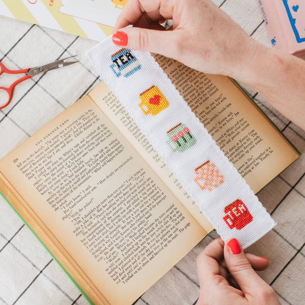 Tea/Mugs Cross Stitch Bookmark Kit - DIGS